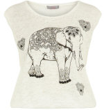 Petite Ivory Elephant Gem T-Shirt