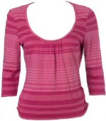 Pink Tonal Stripe V Neck T-shirt Dorothy Perkins